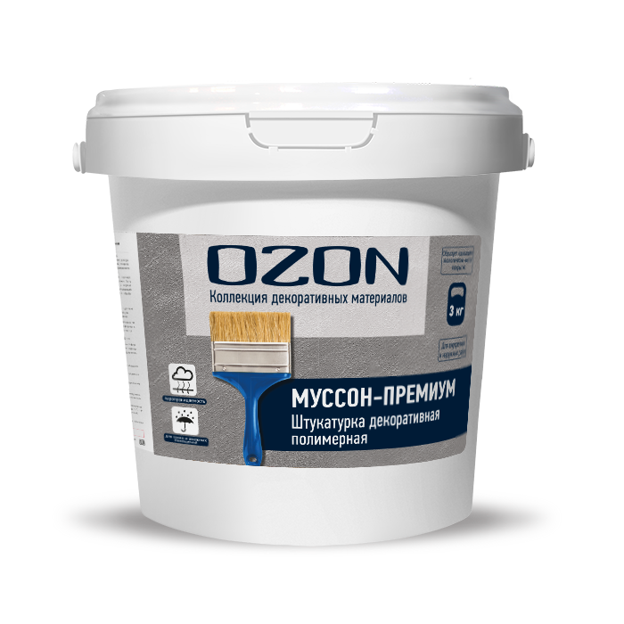 Штукатурка декоративная песчаная "Муссон-Премиум" МСП-3   морозостойкая