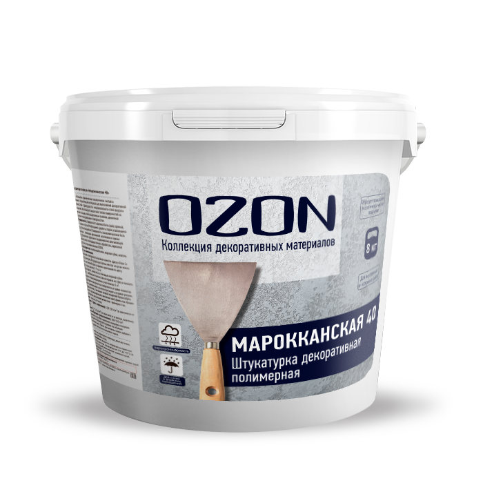 Штукатурка декоративная карта мира "Марокканская 40" МК-40-8 белая  морозостойкая