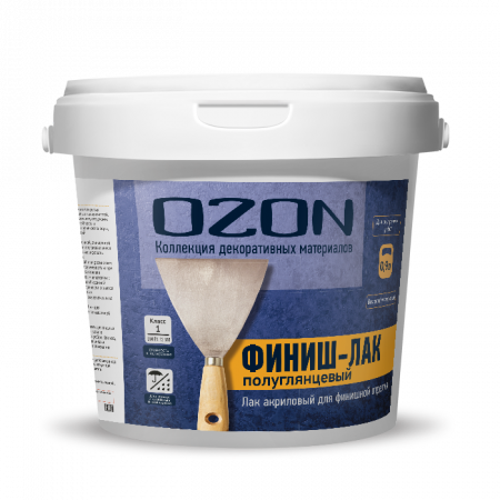 Финиш-лак для штукатурки матовый OZON ФЛМТ-0,9 да  обычная