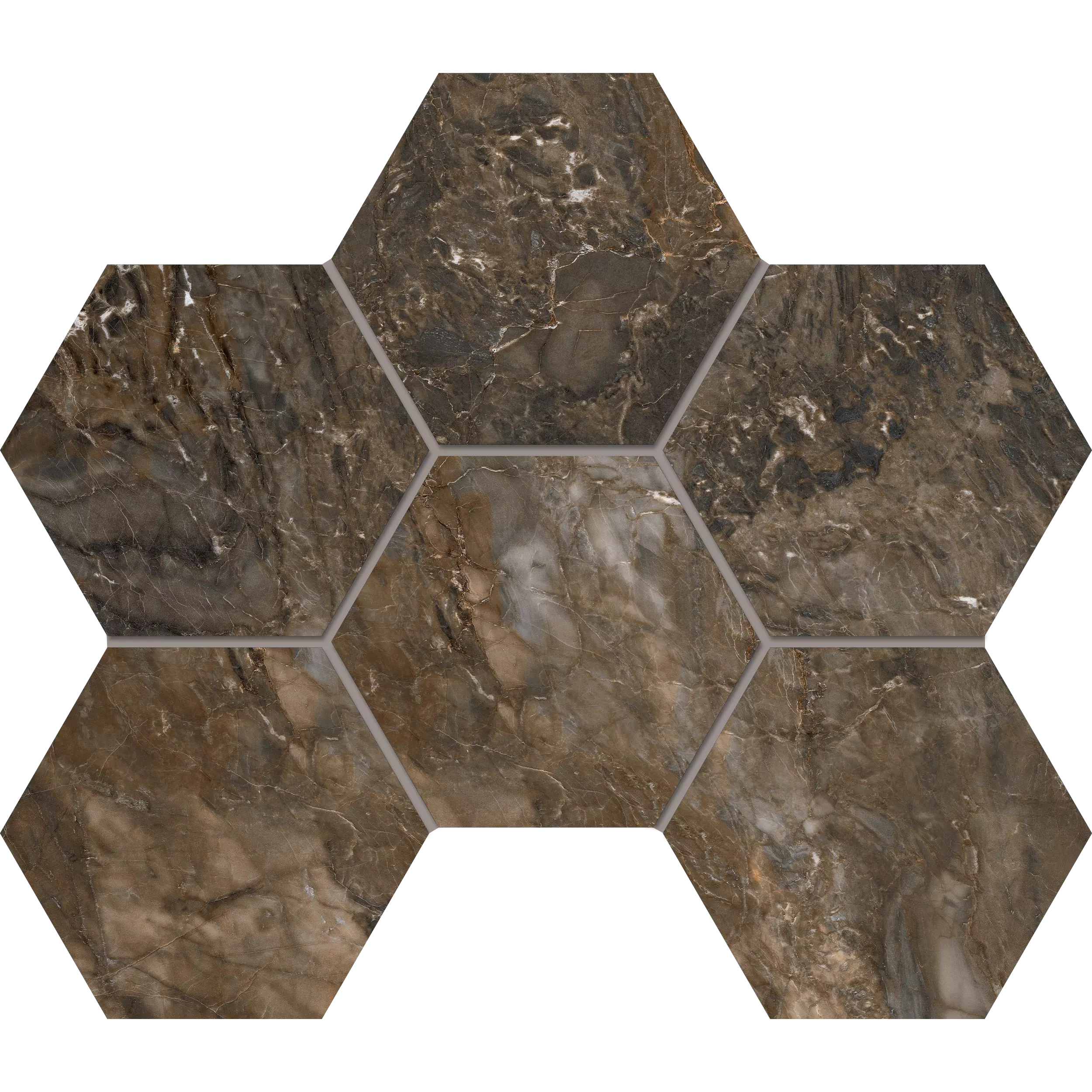 Мозаика 25x28.5 коричневый Estima Bernini BR04