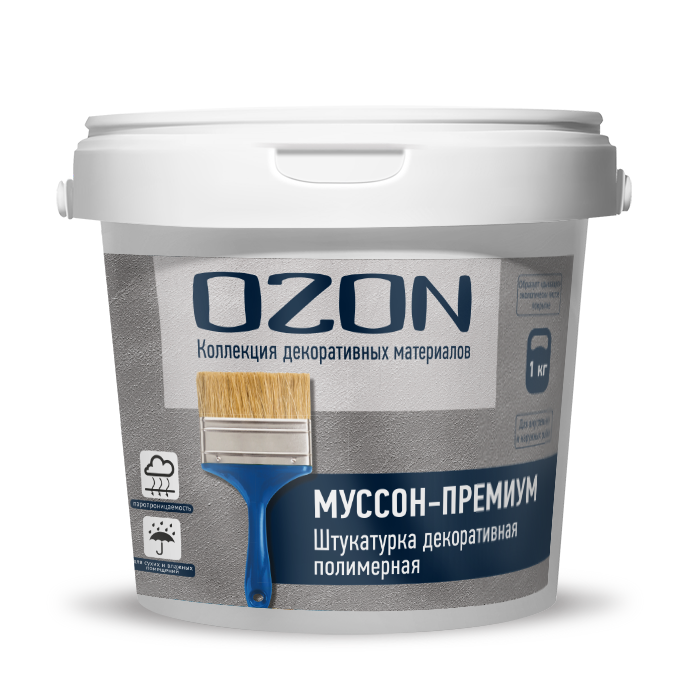 Штукатурка декоративная песчаная "Муссон-Премиум" МСП-1   морозостойкая