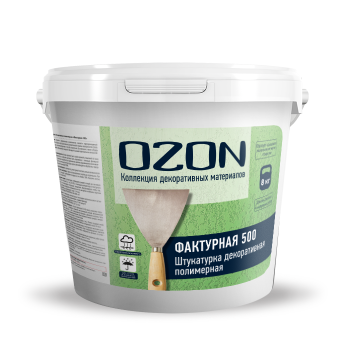 Штукатурка декоративная "Фактурная 500" Ф-500-8 белая  морозостойкая