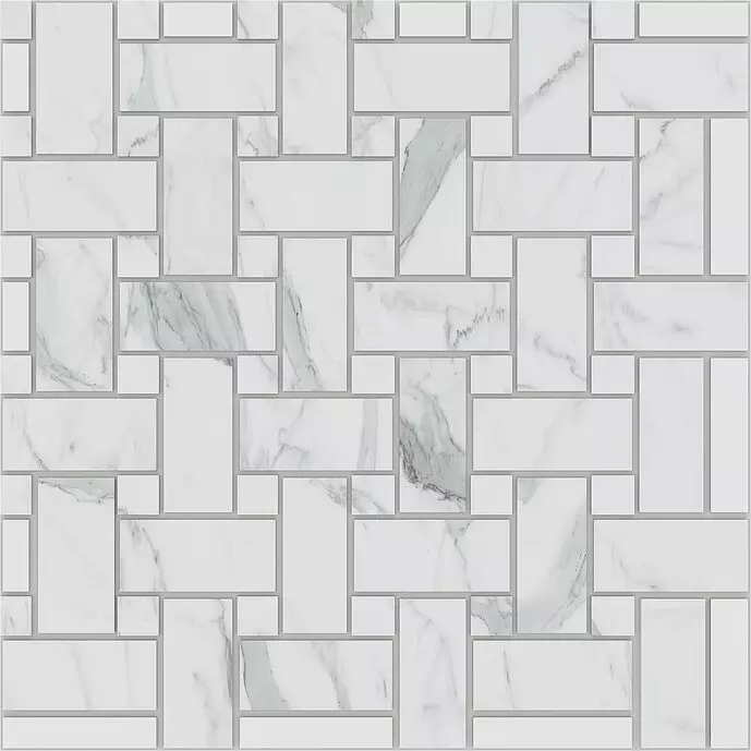 Мозаика 33x33 белый Estima Montis MN01