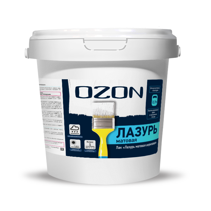 Лак "Лазурь матовая" для декоративной штукатурки OZON ЛММ-3   морозостойкая