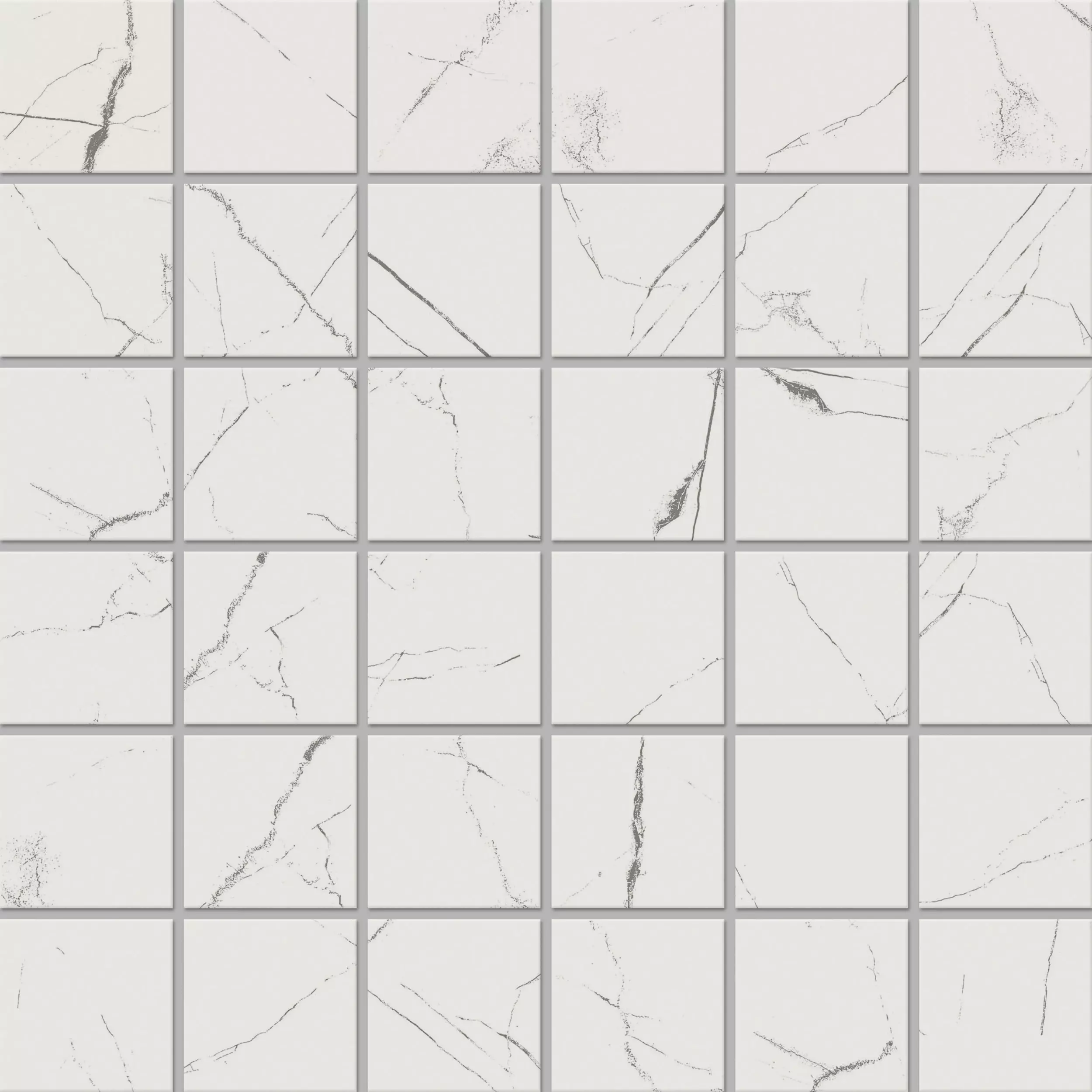 Мозаика 30x30 белый Estima Marble MOG101