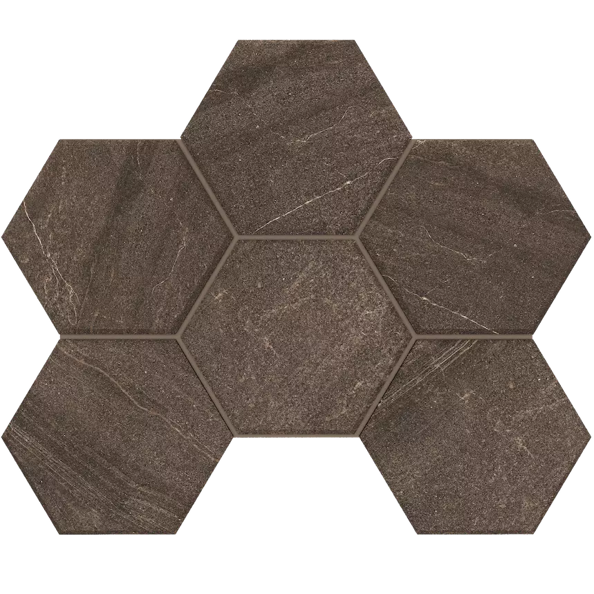 Мозаика 25x28.5 коричневый Estima Gabbro GB04