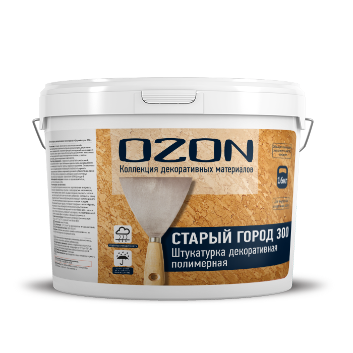 Штукатурка декоративная "Старый город 300" СГ-300-16 белая  морозостойкая