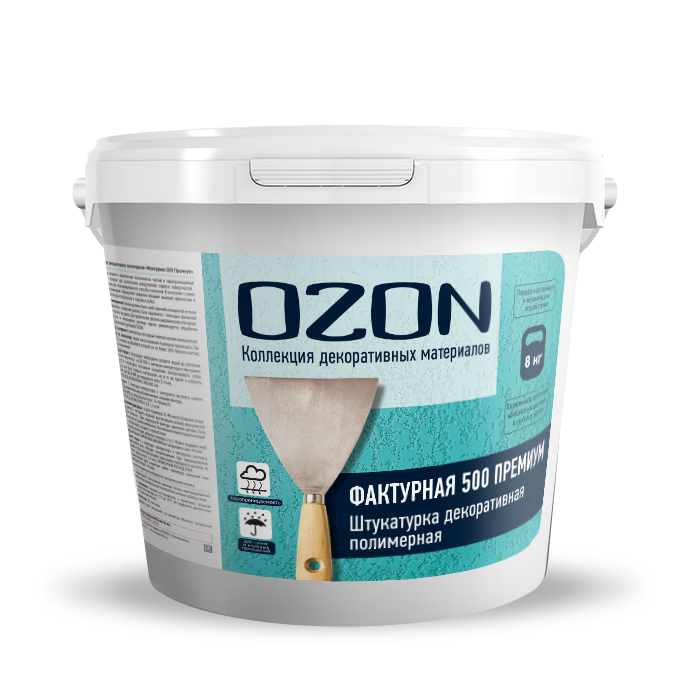 Штукатурка декоративная "Фактурная 500 Премиум" ФП-500-8 белая  морозостойкая