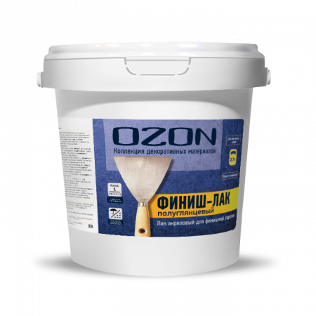 Финиш-лак для штукатурки матовый OZON ФЛМТ-2,7 да  обычная