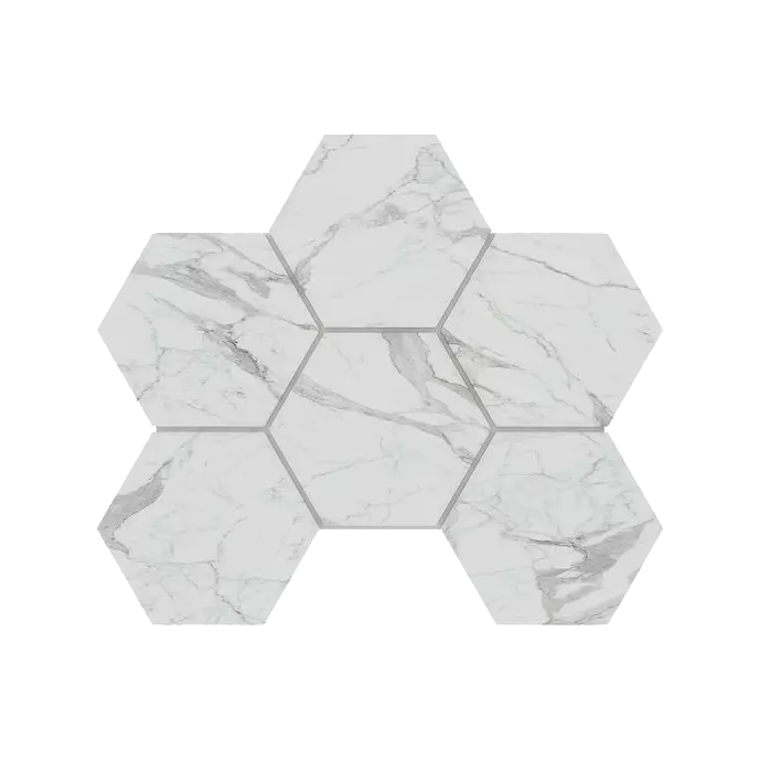 Мозаика 25x28.5 белый Estima Montis MN01