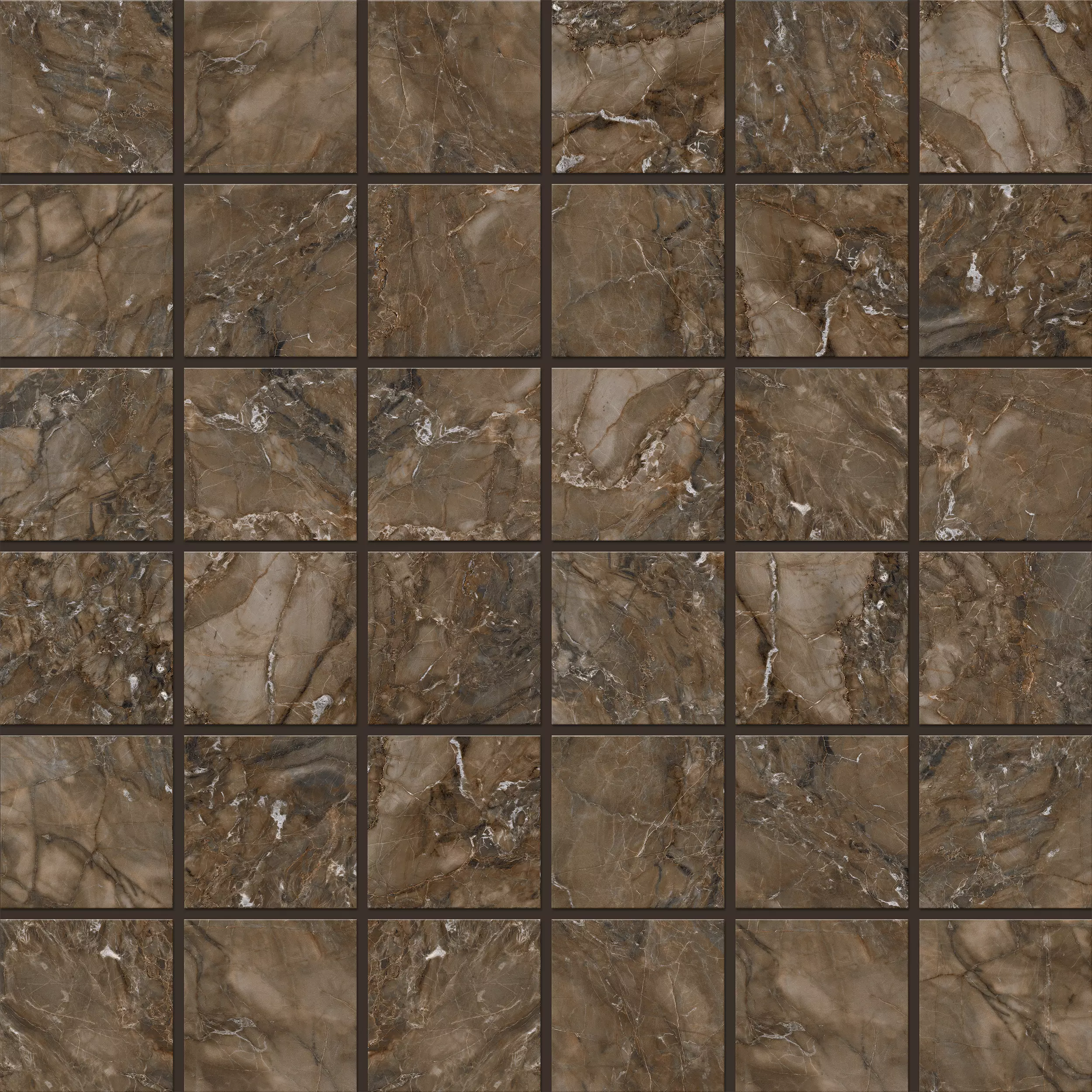 Мозаика 30x30 коричневый Estima Bernini BR04