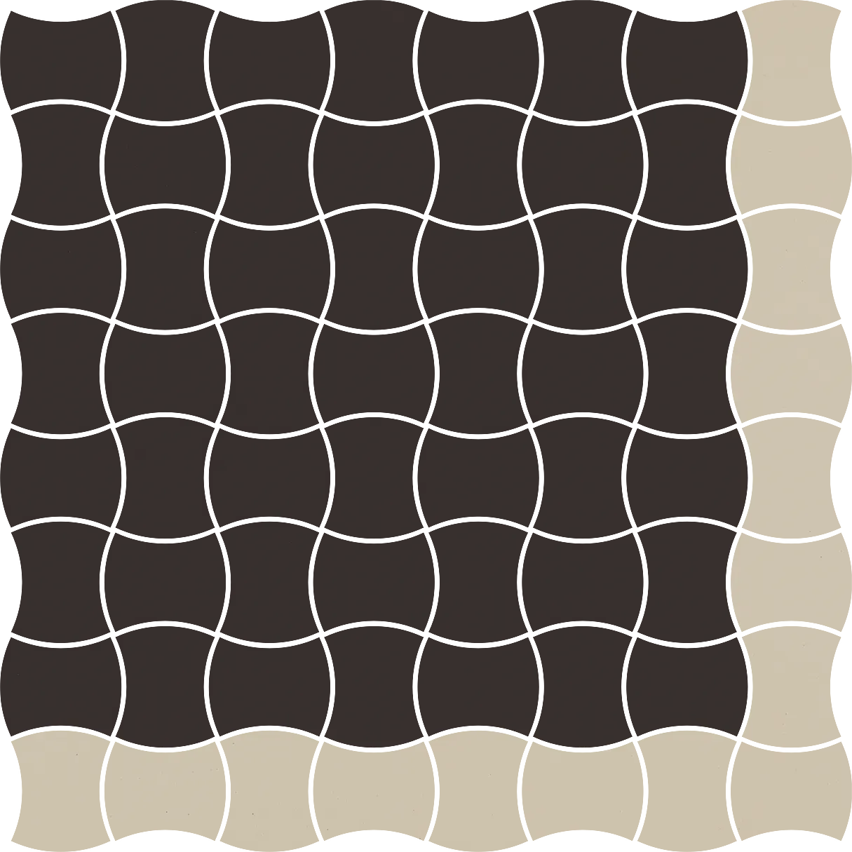 Мозаика 30.9х30.9 nero Paradyz Modernizm