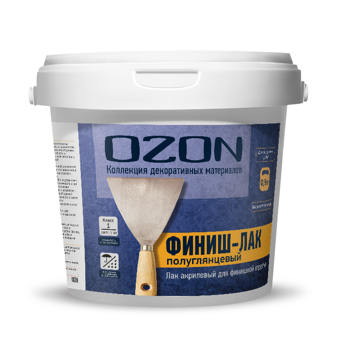 Финиш-лак для декоративной штукатурки OZON ФЛМ-0,9   морозостойкая