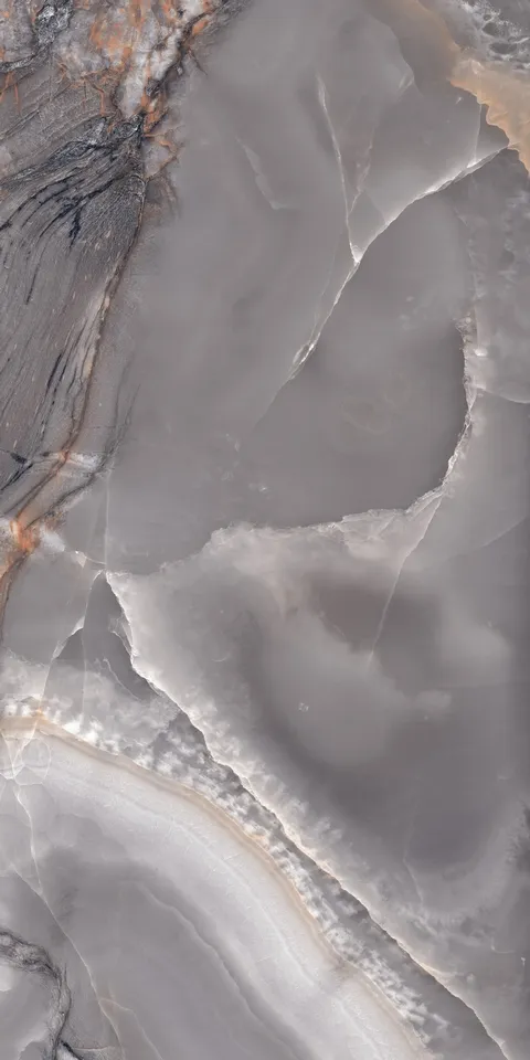 Керамогранит 80х160 серый Maimoon Ceramica HG Glossy Opera Onyx Grey